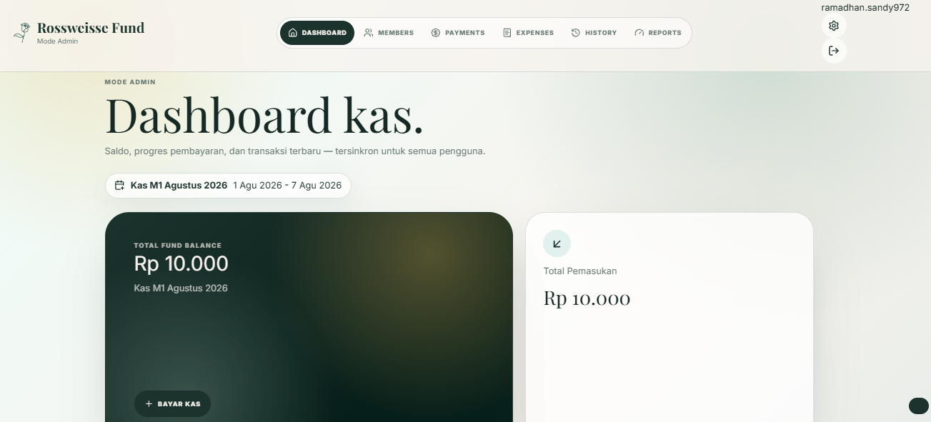 Rossweisse Kas landing page